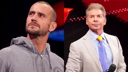 CM Punk (left); Vince McMahon (right)