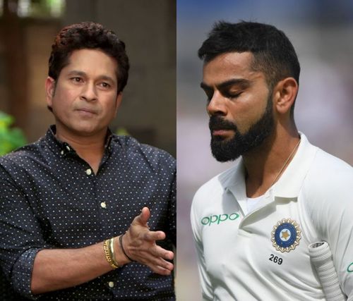 Sachin Tendulkar (L) and Virat Kohli