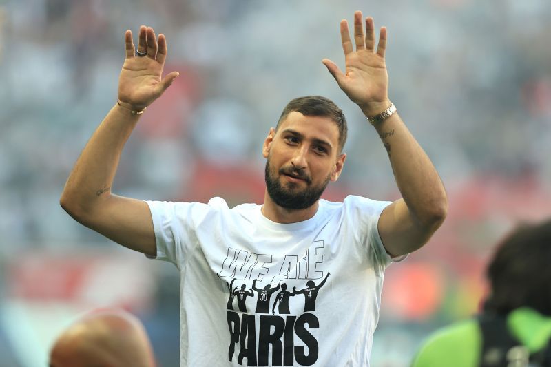 Gianluigi Donnarumma at his PSG unveiling