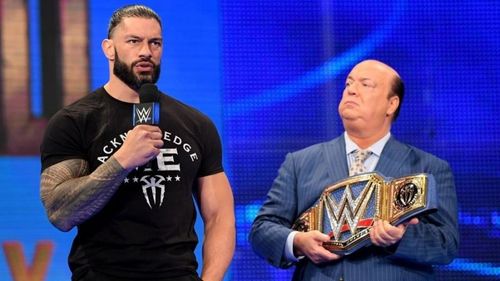 Universal Champion Roman Reigns and Paul Heyman