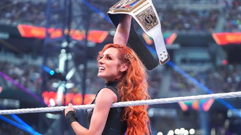 Becky Lynch winning the SmackDown Women&#039;s Championship at WWE SummerSlam 2021