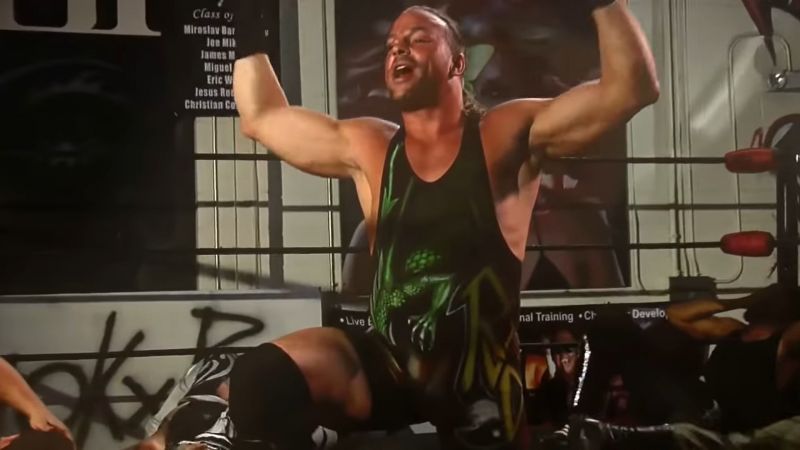 Rob Van Dam captured in a still from the video