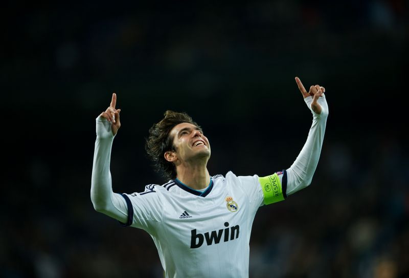 Kaka celebrates during his stint at Real Madrid