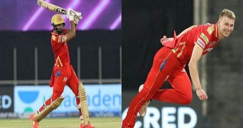 PBKS captain KL Rahul and pacer Riley Meredith. Pic: IPLT20.COM