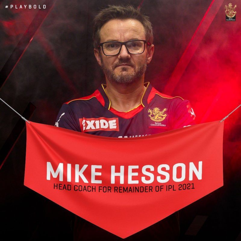 Mike Hesson will be the head coach of RCB in the second half of IPL 2021. (Pic: @RCBTweets Twitter)