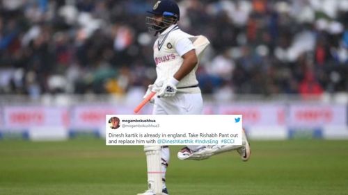 Twitter reacts to Rishabh Pant's soft dismissal.