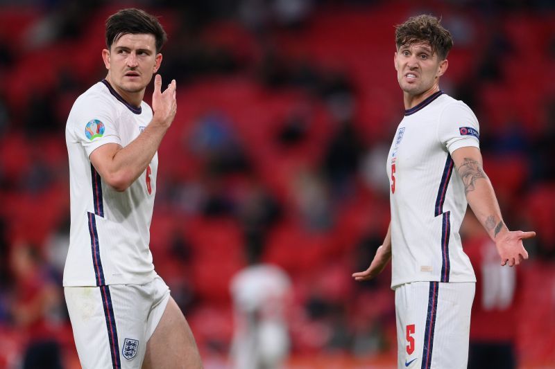 Harry Maguire (left) is an excellent ball-playing centre-back.
