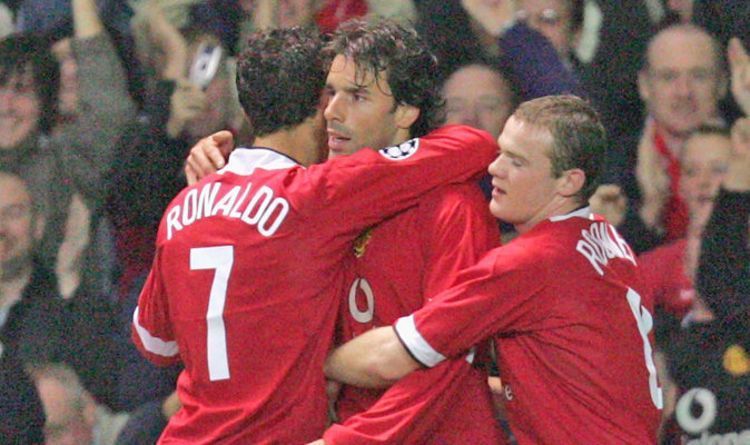 Cristiano Ronaldo, Ruud van Nistelrooy, Wayne Rooney (from left to right) formed a formidable trio.