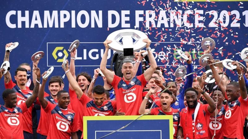 Lille after winning Ligue 1 in 20-21 campaign