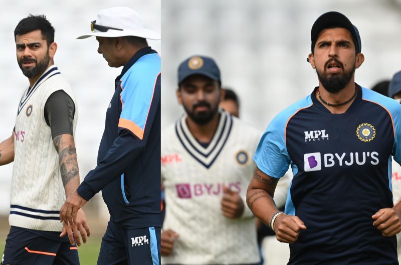 Virat Kohli, Ravi Shastri, and KL Rahul Ishant Sharma at Trent Bridge