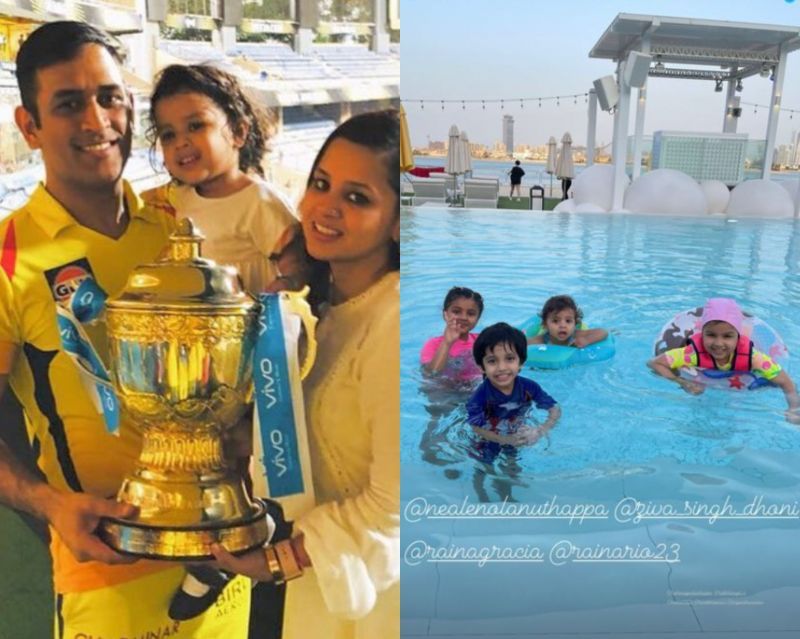 Ziva Singh Dhoni plays with her friends in a swimming pool (Pic: Instagram)