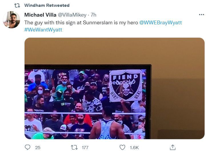 Bray Wyatt retweeted the above tweet