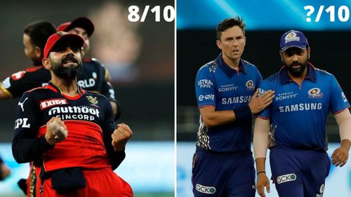 Virat Kohli won the battle of the captains against Rohit Sharma