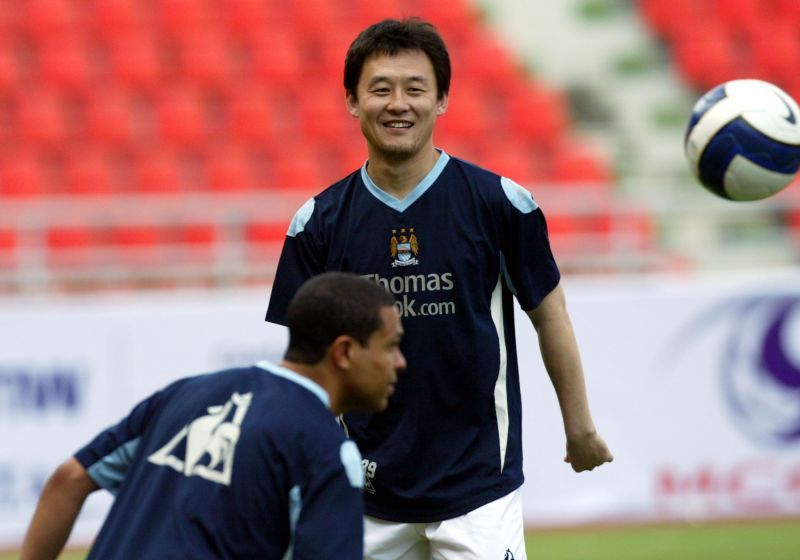 Sun Jihai playing for Manchester City