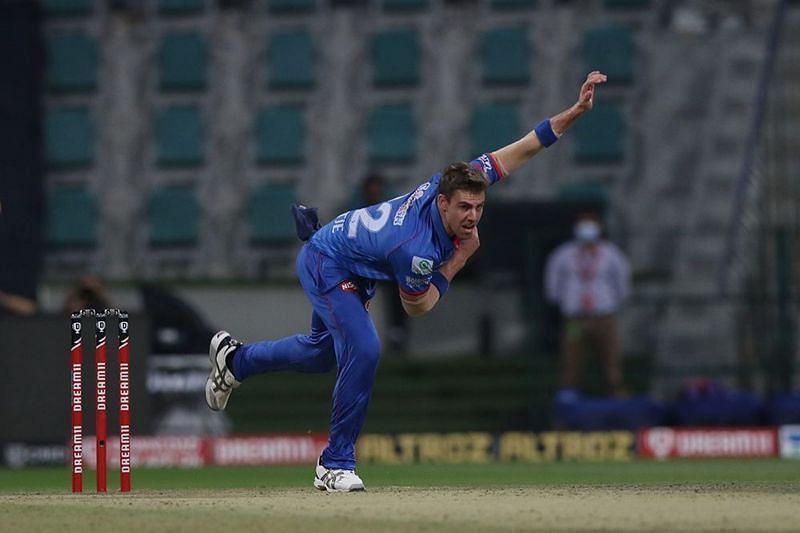 Anrich Nortje in action during IPL 2020. Pic: IPLT20.COM