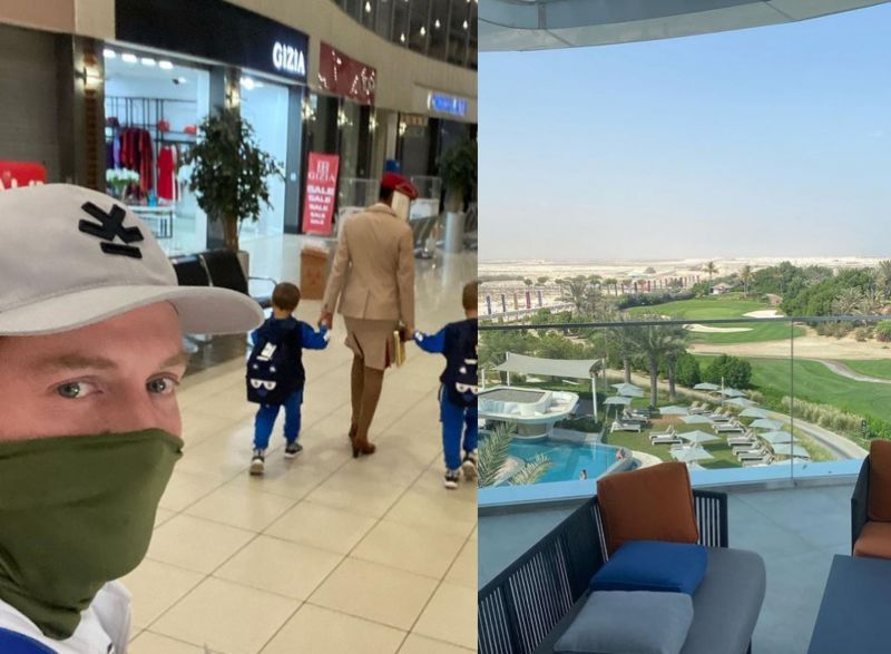 AB de Villiers shares pictures after arriving in UAE. (Images: AB de Villiers Instagram)