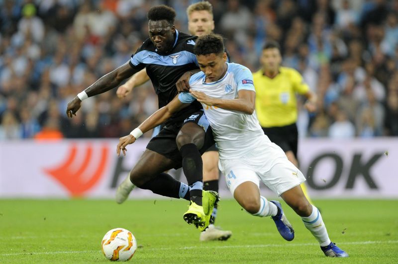 Boubacar Kamara (right) in action for Marseille