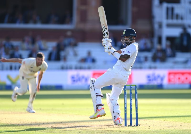 KL Rahul pulls Mark Wood on his way to an impressive hundred at Lord&#039;s.