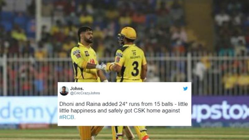 MS Dhoni and Suresh Raina saw CSK home safely