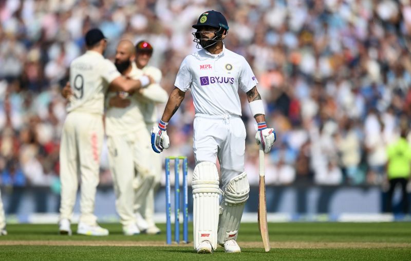 Virat Kohli leaves the field after being dismissed by Moeen Ali at The Oval. Pic: Getty Images