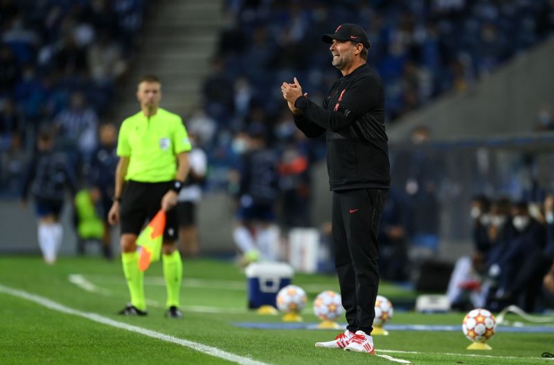 Liverpool boss Jurgen Klopp looks on