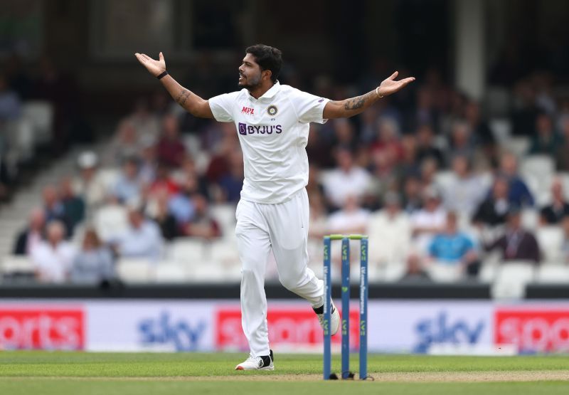 Umesh Yadav celebrates after taking the wicket of Dawid Malan on Day 2 of The Oval Test. Pic: Getty Images