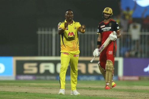 Dwayne Bravo returned with figures of 3/24 against RCB (Credit: IPL)