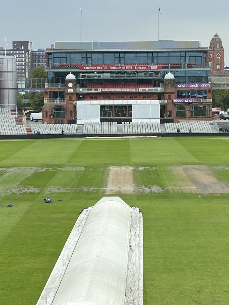 Old Trafford pitch for the fifth Test. (Image: @Will Macpherson Twitter)