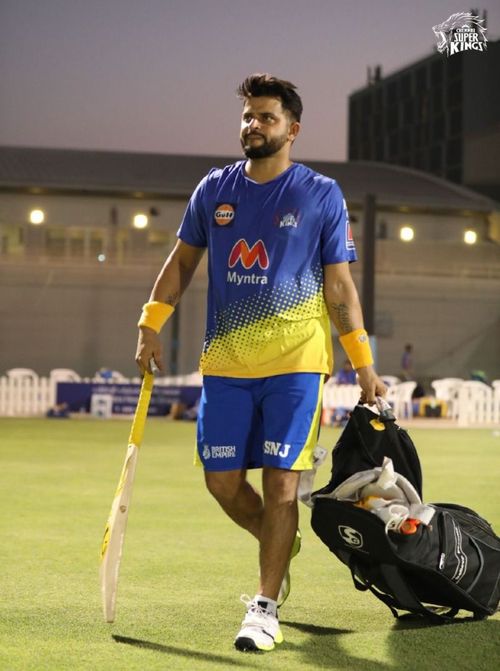 Suresh Raina sweating it out at CSK's training session (Credit: CSK Twitter)