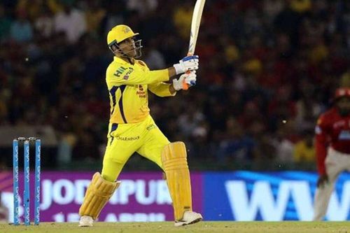 MS Dhoni in action during an earlier CSK match (Image courtesy: BCCI)