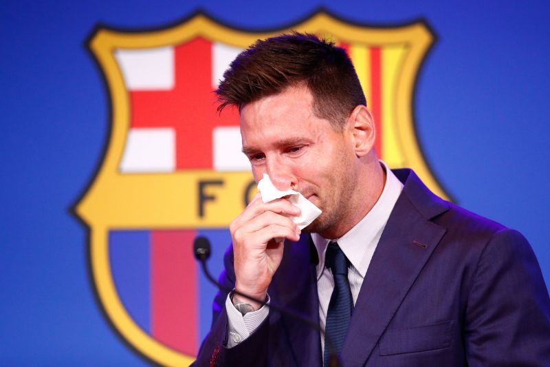 Lionel Messi of Barcelona Press Conference