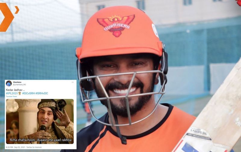 Twitter reacts to Kedar Jadhav&#039;s flop show against Delhi Capitals