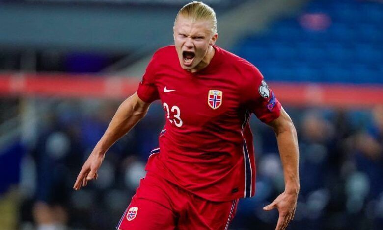Erling Haaland already has two hat-tricks for Norway in just 15 games.