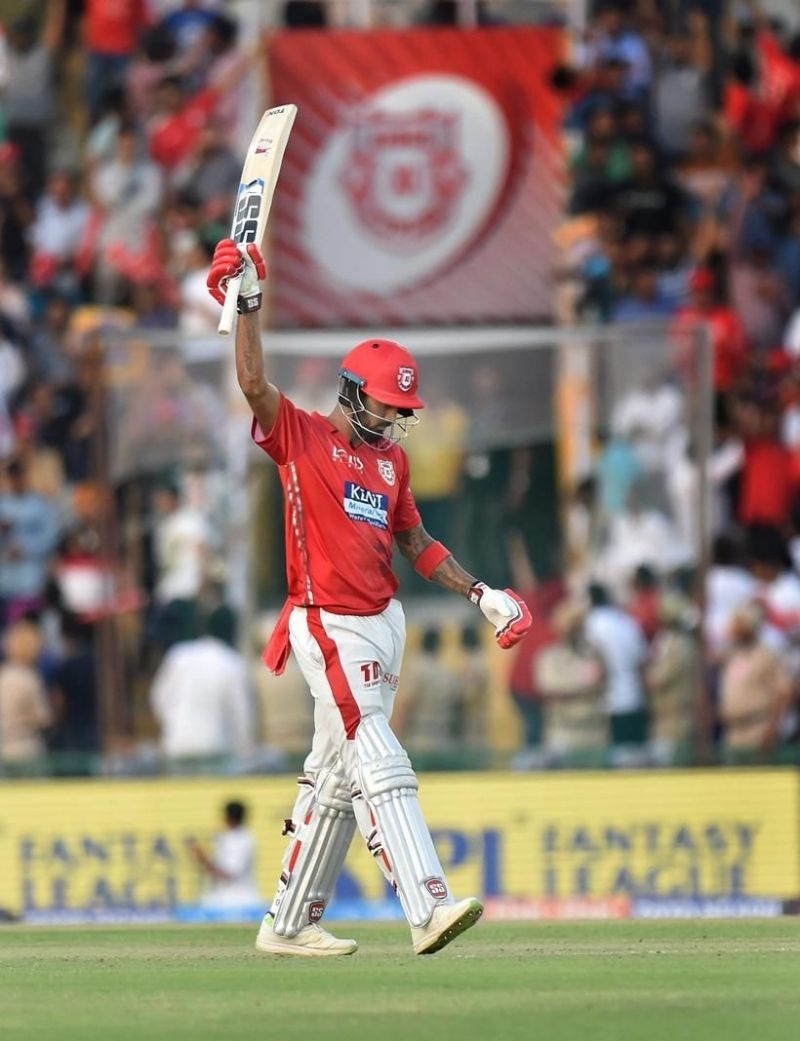 KL Rahul walking back to the stands