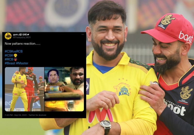 Twitter reactions to CSK versus RCB clash.