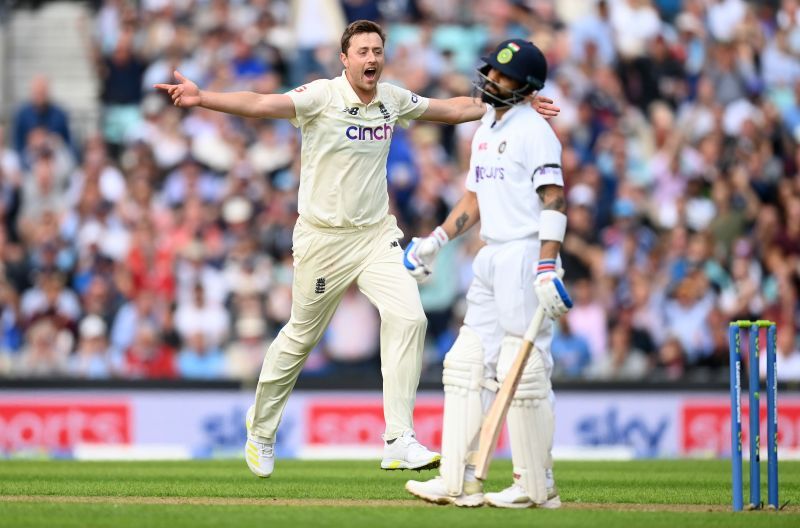 A dejected Virat Kohli after being dismissed during The Oval Test. Pic: Getty Images