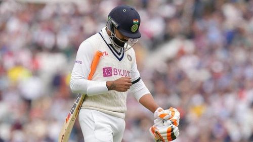 Ravindra Jadeja walks back after his dismissal at The Oval (PC: AFP)