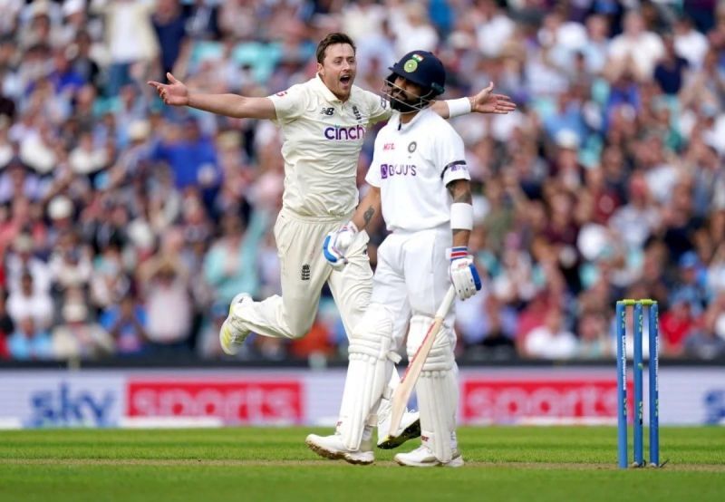 Virat Kohli once again fell to Ollie Robinson immediately after scoring a half-century Indian batting once again put on a poor display as they got skittled out for 191 on the 1st day of the Oval Test