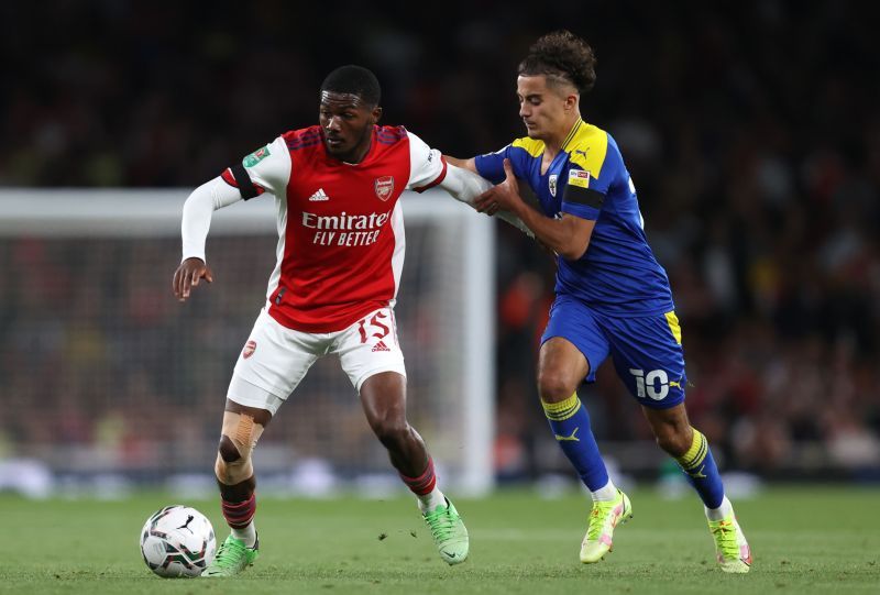 Ainsley Maitland-Niles in action for Arsenal