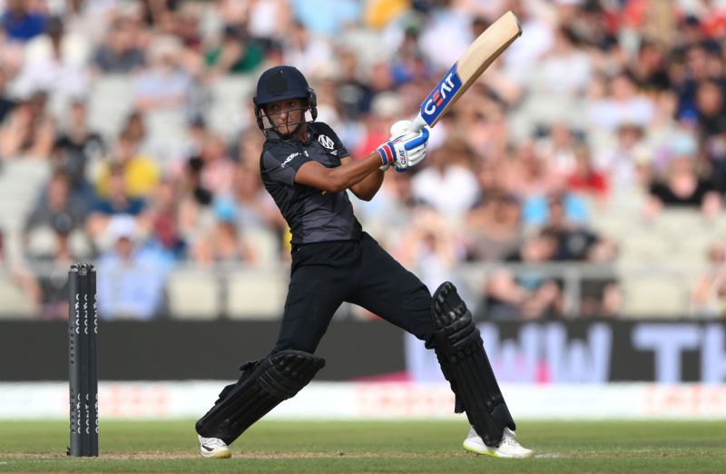 Harmanpreet Kaur in action for the Manchester Originals in The Hundred (Source:Getty Images)