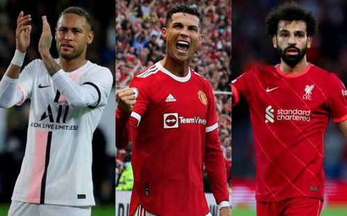 Neymar Jr., Cristiano Ronaldo, Mohamed Salah