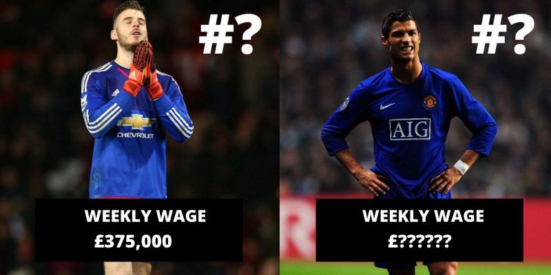 De Gea and Ronaldo are among the highest-earners at United but they don&#039;t top this list