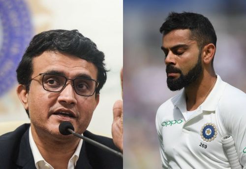 Sourav Ganguly(l) and Virat Kohli(r)