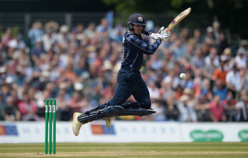 Calum MacLeod of Scotland playing a shot