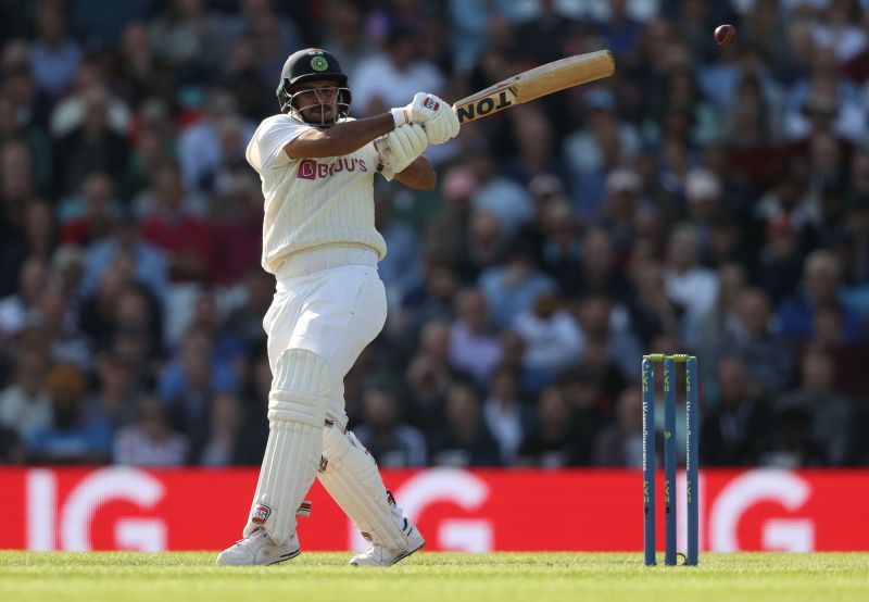 Shardul Thakur in action during the fourth Test between England and India.