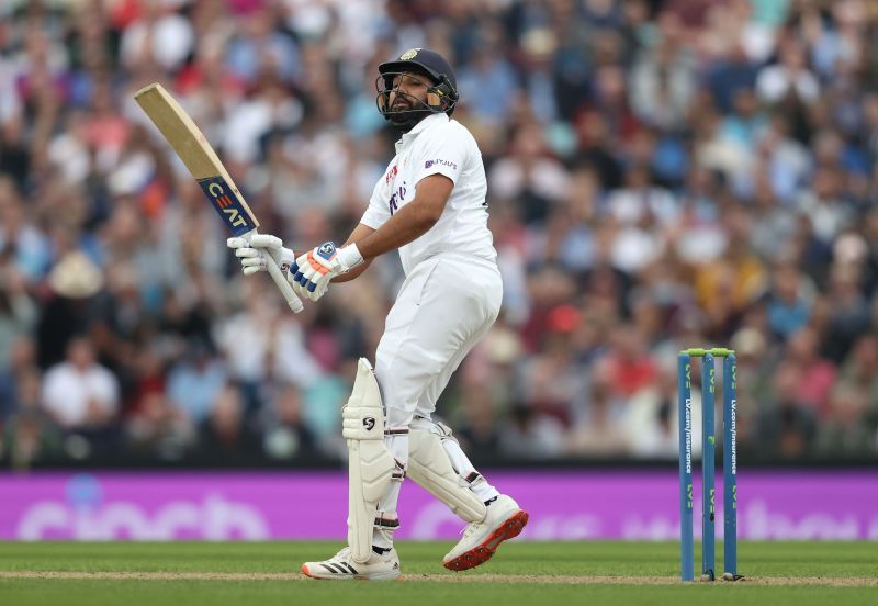 Rohit Sharma in action during the Oval Test between England and India.