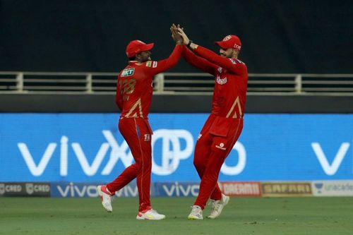 IPL 2021: Fabian Allen celebrates the catch of Liam Livingstone against Rajasthan Royals.