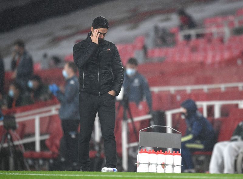 Arsenal manager Mikel Arteta. (Photo by Andy Rain - Pool/Getty Images)