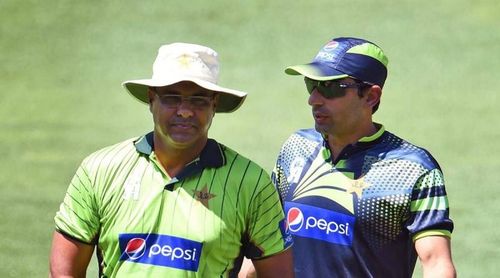 Waqar Younis (L) and Misbah-ul-Haq took up their roles in September 2019