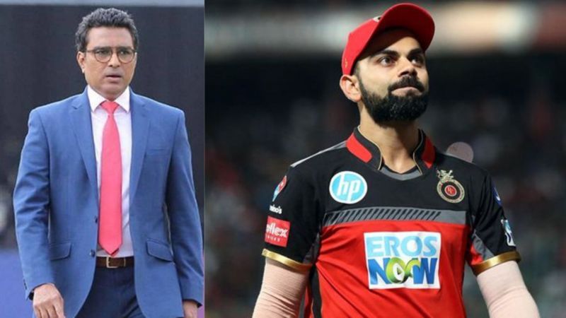 Sanjay Manjrekar (L) reacts to Virat Kohli&#039;s decision to quit RCB captaincy.